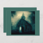 ハロウィン幽霊のよく出る – 教会4 ポストカード (正面/裏面)