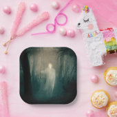 ハロウィン幽霊のよく出る – 森3 ペーパープレート (パーティー)