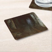 ハロウィン幽霊のよく出る – 鉱山1 スクエアペーパーコースター (アングル)