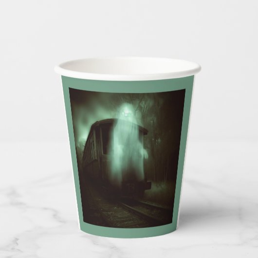ハロウィン幽霊のよく出る- Train 2 紙コップ (正面)