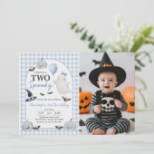 ハロウィン幽霊の2歳の誕生日招待状 招待状 (スタンド正面)