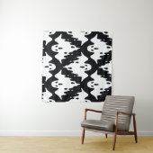 ハロウィン幽霊不気味シームレスパターン タペストリー (インサイチュ(横))