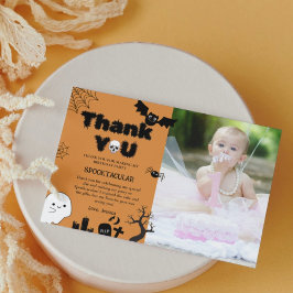 ハロウィン幽霊不気味誕生日パーティーありがとう カード