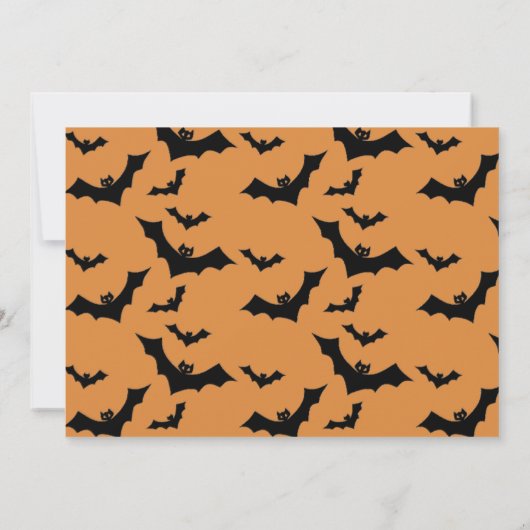 ハロウィン幽霊不気味誕生日パーティーありがとう カード (裏面)