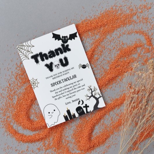 ハロウィン幽霊不気味誕生日パーティーありがとう 招待状