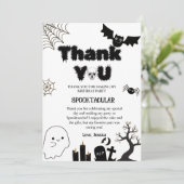 ハロウィン幽霊不気味誕生日パーティーありがとう 招待状 (スタンド正面)