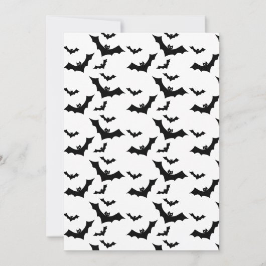 ハロウィン幽霊不気味誕生日パーティーありがとう 招待状 (裏面)