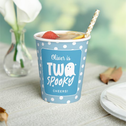 ハロウィン幽霊不気味2少年2歳の誕生日 紙コップ (インサイチュ)
