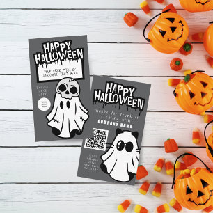 ハロウィン幽霊名刺のトランククールトまたは処理 名刺