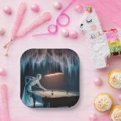 ハロウィン幽霊姿遊ズビリヤード ペーパープレート (パーティー)