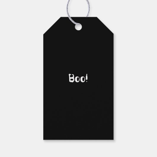 ハロウィン幽霊幽霊のよく出るフォレストの衣装パーティー ギフトタグ (裏面)