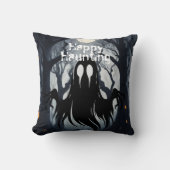 ハロウィン幽霊幽霊のよく出るフォレストの衣装パーティー クッション (正面)