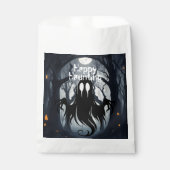 ハロウィン幽霊幽霊のよく出るフォレストの衣装パーティー フェイバーバッグ (正面)