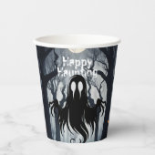 ハロウィン幽霊幽霊のよく出るフォレストの衣装パーティー 紙コップ (正面)
