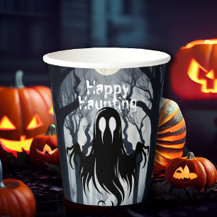 ハロウィン幽霊幽霊のよく出るフォレストの衣装パーティー 紙コップ