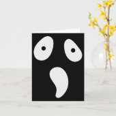 ハロウィン幽霊間抜け顔コスメおもしろいックスホラーFac カード (黄色い花)