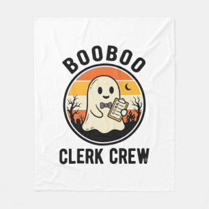 ハロウィン店員ブーブーゴーストクルーヴィンテージ_1 フリースブランケット