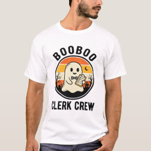 ハロウィン店員ブーブーゴーストクルー ヴィンテージ風_1 Tシャツ