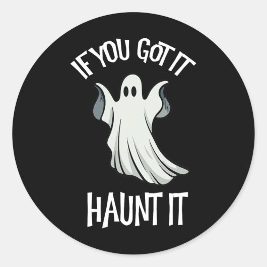 ハロウィン得の幽霊の衣装だ不気味 ラウンドシール (正面)
