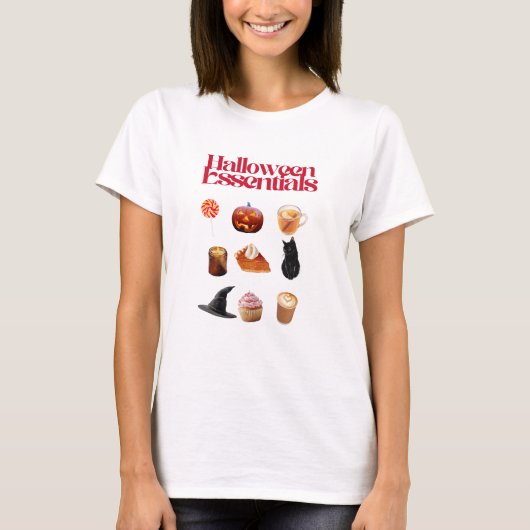 ハロウィン必需品 - かわいい美意識コラージュTシャツ Tシャツ (正面)