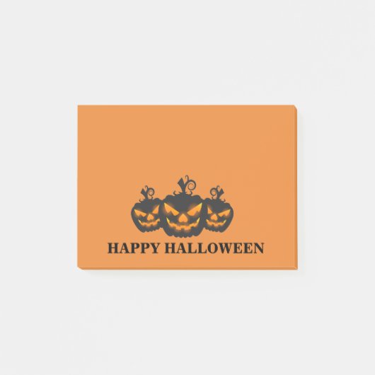 ハロウィン怒三カボチャ ポストイット (正面)