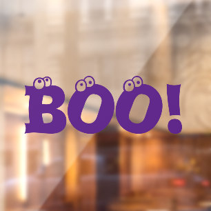 ハロウィン怖いブー!紫色の眼玉カワイイデカー ウィンドウサイン