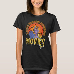 ハロウィン怖いホラー映画を見不気味よう Tシャツ