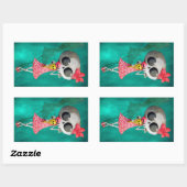 ハロウィン恋しく思アイスクリームで死ぬ 長方形シール (シート)