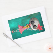 ハロウィン恋しく思アイスクリームで死ぬ 長方形シール (封筒)