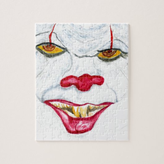 ハロウィン恐いClown2 ジグソーパズル (縦)