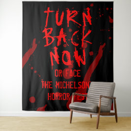 ハロウィン恐怖のターン・バック・ナウ ブラッドスパッター タペストリー