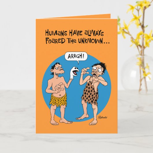 ハロウィン恐怖 カード (黄色い花)