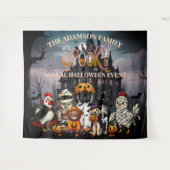 ハロウィン恒例の家族イベント用背景 タペストリー (正面(横))