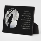 ハロウィン恵みとフクロウ異教の フォトプラーク (側面)