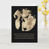 ハロウィン恵みと魔女と動物 カード (黄色い花)