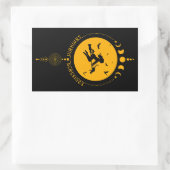 ハロウィン恵み、魔女 長方形シール (バッグ)