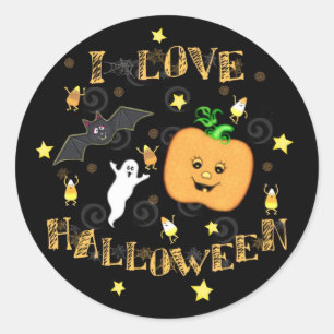 ハロウィン愛ステッカー ラウンドシール