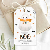 ハロウィン感謝していラベルかわいい幽霊 ギフトタグ