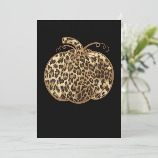 ハロウィン感謝祭のカボチャヒョウ柄 シーズンカード (スタンド正面)