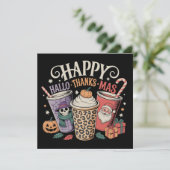 ハロウィン感謝祭クリスマス シーズンカード (スタンド正面)