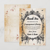 ハロウィン感謝祭 ウェディング ゴシック フレーム カード (正面/裏面)