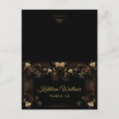 ハロウィン折り畳みゴールデンスケルトン名葉書 ポストカード (正面)