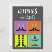 ハロウィン招待カード 魔法使いの集団 BYOB 招待状 (正面)