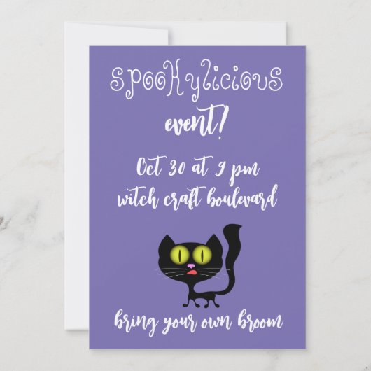 ハロウィン招待カード 魔法使いの集団 BYOB 招待状 (裏面)