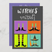 ハロウィン招待カード 魔法使いの集団 BYOB 招待状 (正面/裏面)