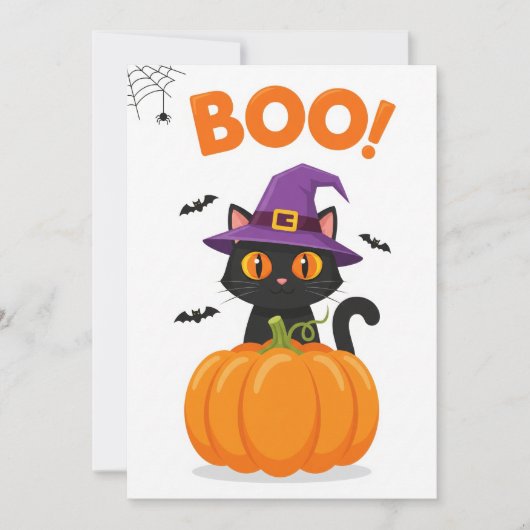 ハロウィン招待状カード BOO! 招待状 (正面)