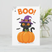 ハロウィン招待状カード BOO! 招待状 (スタンド正面)