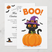 ハロウィン招待状カード BOO! 招待状 (正面/裏面)