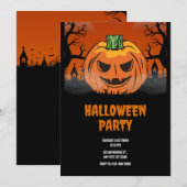 ハロウィン招待状編集可能、ハロウィンパーティー 招待状 (正面/裏面)