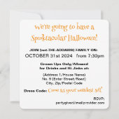 ハロウィン招待状 (裏面)